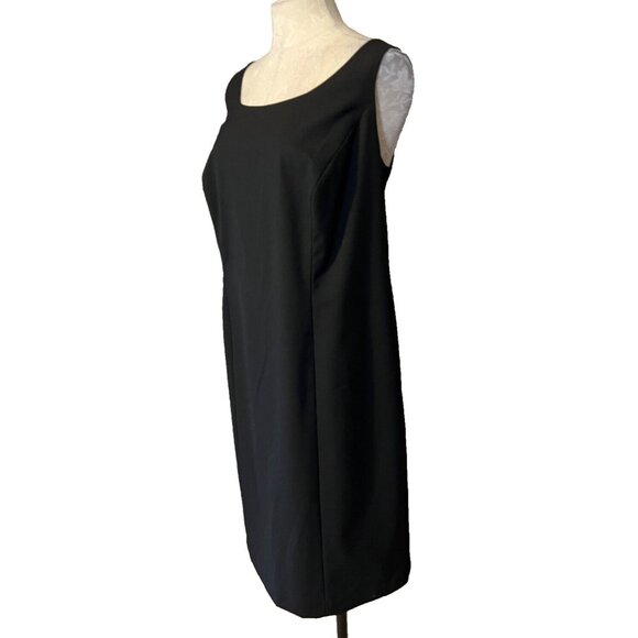 Tahari Dress Black 14W 14 W Stretch Sleeveless Classic Career Church Party - Picture 6 of 8